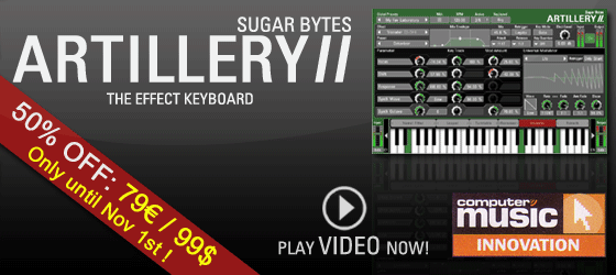Sugar Bytes Artillery II 50% Off